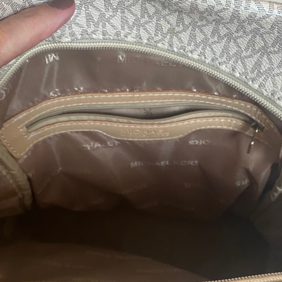 Cream Monogram Backpack - Picture 2 of 6